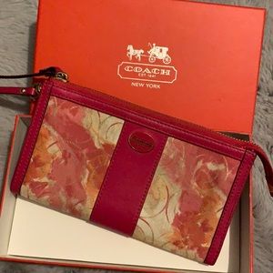 Coach Coral Multi canvas wallet
